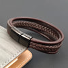 Charm Men Bracelet Multilayer Woven Leather Bangle Retro Cuff Bracelet Classic Hooks Wristband Men Women Jewelry Gifts - Image 6