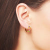 Hoop Earring Golden Colourful Stones Europe Style Glam Jewerly For Women Bohemia Gift In Silver - Image 4