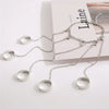 Punk Geometric Silver Color Chain Wrist Rings for Women and Men, Charm Hip Hop Chain Open Rings Set, Couple Jewel - Image 5