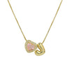 Delicate Heart Pink Zircon Mini Letter Pendant Necklace for Women Gold Plated Balloon Bubble Initial Alphabet Jewelry - Image 15