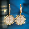A-Z 26 Letter Round Hoop Earrings Yellow Gold Color White Zircon Wedding Jewelry For Women - Image 12