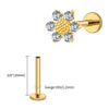 Titanium 16G Mini Sunflower Cartilage Earring Dainty Flower CZ Helix Conch Earlobe Piercing Labret Stud - Image 11