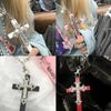 Gothic Big Zircon Cross Necklace Unisex Y2K Irregular Goth Large Cross Pendant Necklaces for Men Women Couple Necklace Jewelry - Image 6