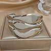 Irregular Gold Plated Stainless Steel Wide Bracelet Exaggerated Smooth Multilayer Geometric Cuff Bangles Jewelry - Image 6