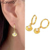 Silver Needle Gold-color Hoop Earrings for Women Shell Pendants Earrings Jewelry Gifts - Image 9
