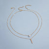 Multi-layer Necklace For Women Simple Crystal Water Drop Pendant Gold Silver Color Chain Choker Jewelry - Image 4