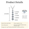Brilliant 5-Stone Necklace Gold Long Drop Pendant Necklace for Women Female Jewelry Accessories - Image 7