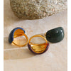 Stainless Steel Joyful Candy Multi-Color Khaki Orange Blue White Enamel Ring Adjustable Charm Jewelry - Image 6