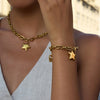 Gold-plated Stainless Steel Five-pointed Star Pendant Bracelet Necklace Jewelry - Image 3