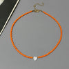 Seed Bead Choker Necklace with Heart Pendant - Image 10