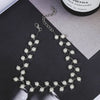 Pearl Beaded Choker Necklace with a Short Chain - Image 2