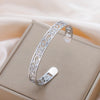 Stainless Steel Bracelet Lotus Flower Bangle Elegant Hollow Carved Symbol Magic Good Luck Amulet Bangls Jewelry - Image 5