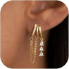 Gold-Plated Irregular Claw Shaped Earrings Chain Earrings Elegant Tassel Earrings Jewelry Gifts for Women Design - Image 3