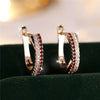Female Green Zircon Stone Clip Earrings Charm Gold Color Wedding Jewelry For Women - Image 5