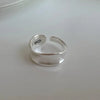 Silver Open Rings for Women Couple Handmade Matte Lace Irregular Finger Ring Prevent Allergy Jewelry Gifts - Image 11