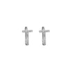 Silver Color Zircon Bend T Letter Hoop Earrings for Women Summer Minimalist Jewelry - Image 5