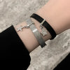 Stainless Steel Y2K Star Charms Belt Bracelets Bangles for Women Girls Punk Cool Leather Metal Pentagram Bracelet Jewelry - Image 4