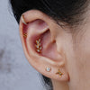 Titanium 16G Mini 4 Bead Cluster Labret Lip Ring Tragus Cartilage Helix Conch Earring Stud Nose Piercing - Image 6