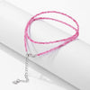 2 mm Stone Bead Necklace with 40 cm Chain and Multiple Color Options - Image 6