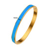 G&D Colorful Orange Enamel Bangles Bracelets for Women Party Gift Bangles Stainless Steel Jewelry - Image 9