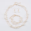 Imitation Pearl Jewelry Set with Necklace Bracelet and Earrings - Image 6