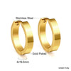 Geometric Square Star Heart U Shape Hoop Earrings For Women Men Golden Sliver Color Stainless Steel Retro Piercing - Image 22