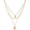 Bohemian Round Pendant Stainless Steel Necklace Chain Metal Texture Collar Women Necklace Office Gift - Image 7