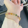 Rakol Colorful Clover Zircon Bracelet Charm Charm Cute Sweet Shining Crystal Jewelry Gift - Image 1