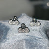 1pcs Quality Shiny Cross Zircon 316L Stainless Steel Ear Bone Nail Y2K Style Silver Color Earring for Women Cochlear Accessories - Image 3