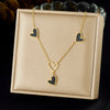 316L Stainless Steel Simple Versatile Zircon Geometry Flowers Bowknot Series Pendant Necklace Lady Classic Charm Jewelry - Image 11