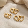 Statement 12/14/16mm Love Heart Sharp Hoop Earrings for Women Stackable Simple Cute Gold Color Buckle Earring Jewelry Gift - Image 6