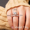 3Pcs Set of Rings Female Shiny Round Zirconia Finger Jewelry Gold Color Accessories for Wedding - Image 4