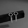 Silver Color Personality Long Pendant Earring Men Women Earrings Square Stick Earrings Cool Statement Earring - Image 7