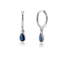 Colorful Zircon Geometric Drop-shaped Hoop Earrings Women Personality Huggie - Image 11