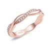 Silver Twisted Vine Ring Cubic Zirconia Eternity Cross Band Ring Stacking for Women Wedding Gift 3 Colors - Image 9