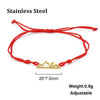 Stainless Steel Mountain Charms Cord Bracelets for Women Men Adjustable Rope Knot Bracelet Jewelry Couple Gift - Image 8