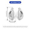 Openwork Leaf Pattern Hoop Earrings with Sculpted Detail - Image 73