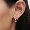 Dplaopa Silver Irregular Paer Shaped CZ Zircon Hoop Earrings Women Jewelry Gift - Image 2