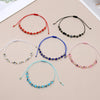 12pcs Evil Eye Square Crystal Bracelet Handmade Prayer Bangles Adjustable Anklets Wrist Jewelry Gift for Friend - Image 5