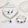 Elegant Bridal Jewelry Set Necklace Earrings with Sparkling Rhinestones for Weddings Parties - Image 4