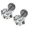Stainless Steel Crystal Flat Back Stud Earrings 4 Prong Setting 2mm to 10mm 1 Pair - Image 9