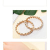 Happy Bangle Paved Diamond Enamel Beaded Bracelets For Women Boho Gold Color Elastic Bracelets - Image 45