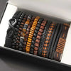 12Pcs Vintage Woven Leather Bracelet Set For Men Women 8 Shape Tiger's Eye Braided Bracelets Daily Wear Punk Jewelry - Image 7