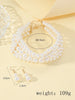 Jewelry Set For Women Elegant Charm Multi-layer Imitation Pearl Choker Necklace And Earrings Neck Accessories - Image 4
