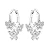 Silver Butterfly Fluttering Insect Earrings Jewelry Drop Earrings Jewelry Party Anniversary Gifts - Image 20