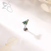ZS 1PC 16G Stainless Steel Lip Piercings for Women Snowman Reindeer Pine Lip Rings Cartilage Earring 6mm/8mm Helix Piercing - Image 5