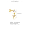 1PC Silver Tassel Chain Eight Pointed Stars Moon Earrings For Women Horse Eye Geometric Zircon Earring - Image 26