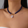 Vintage Imitation Pearl Choker Necklace for Women Glass Stone Irregular Bohemian Ethnic Style Charming Party Jewelry Gift - Image 6