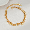 Stainless Steel Star Moon Sparkling Zircon Bracelet Geometric Double Layer Bracelet Party Gift Women Jewelry - Image 8