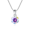 JoyceJelly Pendant Necklace For Women Royal Blue Color Silver Wedding Jewelry - Image 7